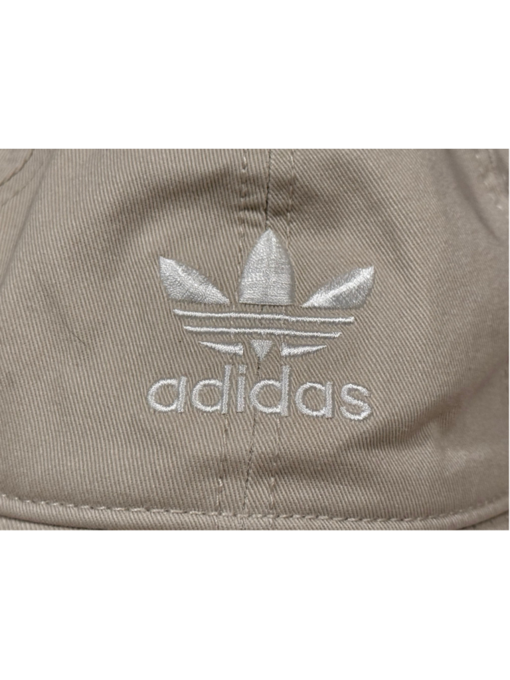 Adidas Originals Relaxed Strapback Hat BH7141 Khaki White Trefoil OSFM NWT - Picture 8 of 11